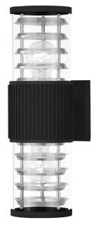 LUMINÁRIA ARANDELA ESTERNA PRETA 2XE27 