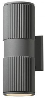 LUMINÁRIA ARANDELA TUBULAR ESTERNA CINZA