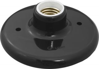 PLAFON PLÁSTICO PRETO E27